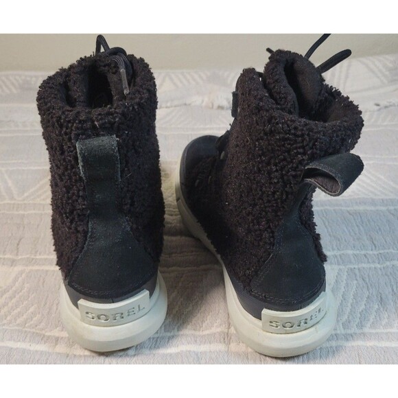 Sorel‎ Women’s Explorer Joan Cozy Boots Black/Charcoal Size 7.5 (NL4455-011) - Picture 4 of 7